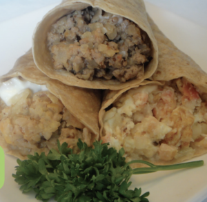 香葱蕃茄薄餅卷 chive tomato pankcake roll